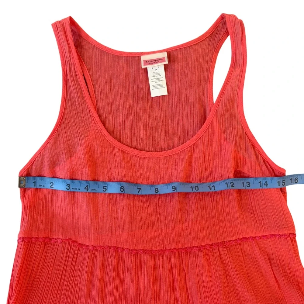 Kate Spade sundress/coverup tiered with crochet detail. Size Small EUC‎